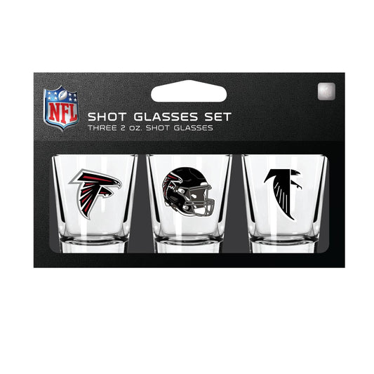 Mojo Licensing - NFL Atlanta Falcons 3-Pack Shot Glass Set